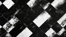 Abstract Black And White Pattern Made Of Squares, Monotype, Pattern