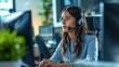 © bomoge.pl - Professional Female Call Center Operator Providing Customer Support in an Office Environment