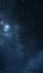 Canvas Print - Starry deep space scene with a vivid galaxy, evoking the grandeur of the cosmos.