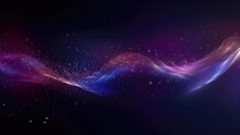 Abstract Space Background From The Galaxy And Bright Glowing Stars And Constellations. Seamless Looping Time-lapse Virtual Video Animation Background