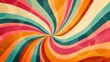 Retro groovy abstract design in vintage colors, perfect for a wide website shop banner background.