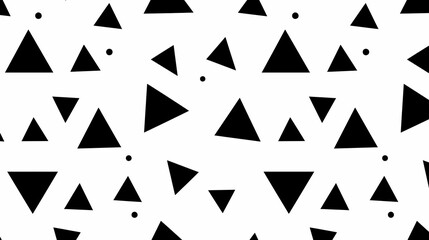 Abstract geometric white background with black triangle shape pattern. retro black and white geometric pattern background.  
