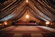 Inside bedouin tent background