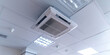 Cassette type air conditioner and smoke detector mounted on ceiling wall