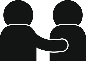 friends forever icon simple vector. charity respect. goal offer job