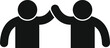 © anatolir - People couple shake icon simple vector. Service support. Care partner deal