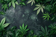 A serene CBD-themed background with ample copy space, featuring lush hemp leaves and calming hues. Ideal for wellness blogs, CBD product promotions, and holistic health campaigns.