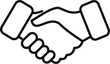 Business handshake icon outline vector. Affection people. Care support service