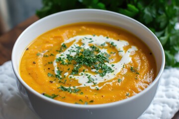 Sticker - Creamy carrot soup with herbs and curry