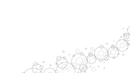 Poster - Technology abstract background. Abstract geometric background. Connected circles. Network of circles.