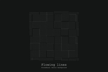 Poster - Abstract Line Matrix Pattern. Noise Flow Dynamic.