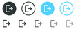 © icons gate - User logout icon set. Website account log out line icon. Vector illustration. Logout exit icon symbol collection
