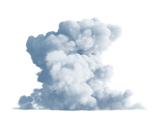 Wall Mural - white cloud isolated on transparent background. 3d render.