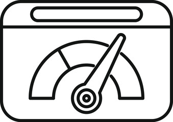 Poster - web control management icon outline vector. risk strategy. digital project