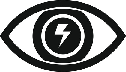 Poster - eye sigh view icon simple vector. insight data curiosity. result project