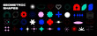 © Екатерина Семеряка - Set Vector Graphic In Y2k style. Color elements for design in futuristic retro style. Shapes for Posters Template, social media, flyers, media, graphic design, sticker, Digital Collage.