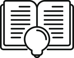 Poster - explore brain idea icon outline vector. business data. case risk idea