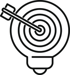 Poster - target idea business icon outline vector. focus vision. study case data