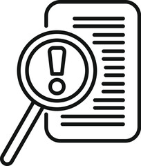 Poster - approved brainstorm icon outline vector. case study risk. data science