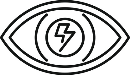Poster - eye sigh view icon outline vector. insight data curiosity. result project