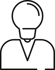 Poster - person suit data idea icon outline vector. focus vision. control science