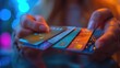 © mnirat - Close-up of a woman's hand selecting one credit card from a pile, highlighting consumerism and financial choices.