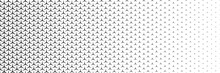 Horizontal Gradient Of Black And White Triangle Halftone Texture Vector Illustration Black And White Dot Background.