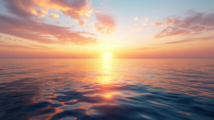 Poster - a peaceful sunrise over calm waters signifying a smooth journey thanks to effective weather planning