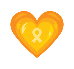 Sticker - childhood cancer day heart