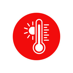 Wall Mural - high temperature thermometer icon