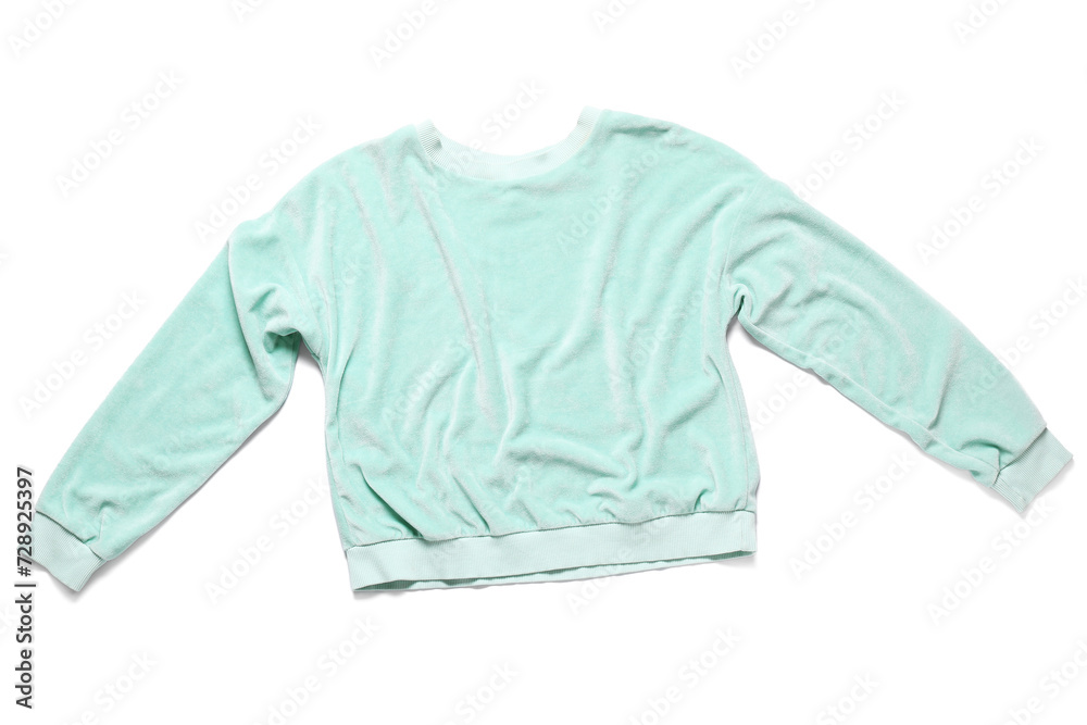 Stylish sweater isolated on white background