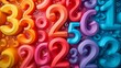 Colorful jumble of numbers.