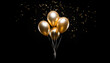 Gold Balloons with a Sprinkle of Glamour