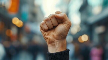 hand of a person with a fist clenched