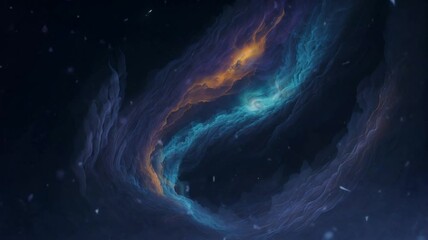 Seamless looping motion, colorful nebulae in space. A beautiful abstract cloud background of nebulae. Swirl cloud nebula 4k video quality