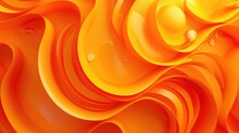 Abstract Brilliance Unfolds With Orange Shiny Matte Shapes, Infusing Vibrancy And Modernity, Ai Generated.