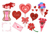 Fototapeta Motyle - set of hearts for valentine