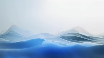 Wall Mural - a minimalist composition of foggy undulating synthesizer waves that evoke a sense of calmness and tr