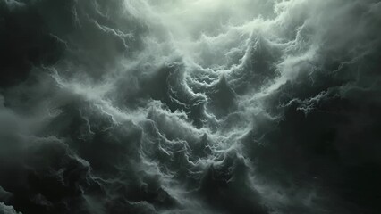 Wall Mural - a dreamy visual depicting eerie misty synthesizer waves weaving through a thick layer of fog shroude