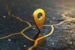 pin location icon for navigation or map, Generative Ai