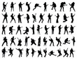 © Shabana - Guitarists silhouette vector art white background