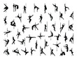 © Shabana - Pole dance silhouette vector art white background