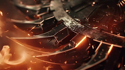 Wall Mural - fierce and melodic the clangs of iron instruments intertwine in a dramatic musical display reminding