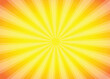Sun burst. Abstract Bright yellow sun rays background. Pop art yellow comics book cartoon magazine cover. Cartoon funny retro pattern strip mock up. Vector halftone illustration. 