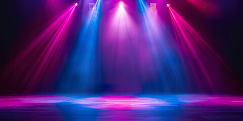 Sticker - Theater stage light background with spotlight