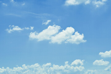 Wall Mural - clear blue sky with white cloud, good weather in the morning have a nice day