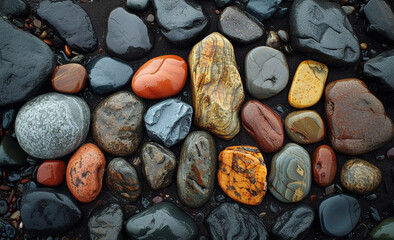  pebbles background images, in the style of use of earth tones