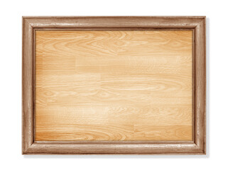 Wall Mural - wooden frame isolated on white background