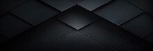 3d Black Diamond Pattern Abstract Wallpaper On Dark Background, Digital Black Textured Graphics Poster Background	

