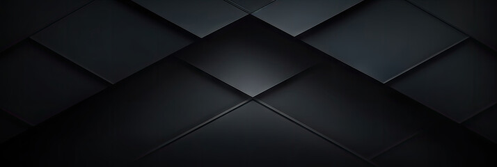 Wall Mural - 3d black diamond pattern abstract wallpaper on dark background, Digital black textured graphics poster background	
